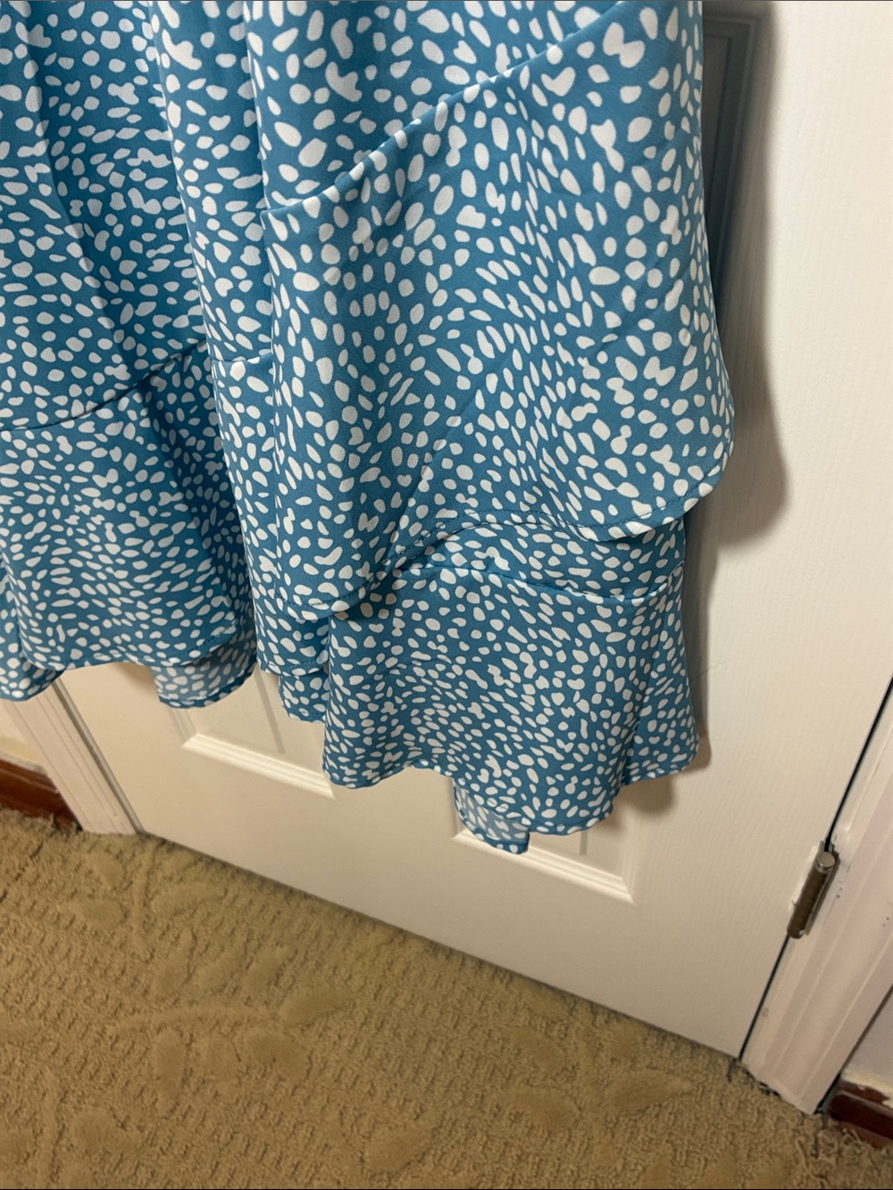 BloomChic Sky Blue & White Dot Midi Dress - Picture 7 of 9